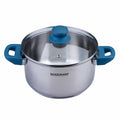 Kjele med lokk Essential Ø20 cm 3,4 L rustfritt stål blå forfra