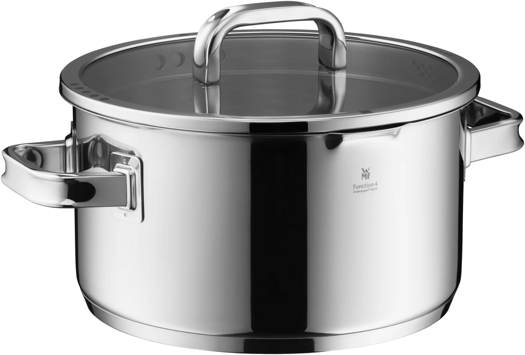 Kjele med lokk Function 4 Advanced rustfritt stål 24 cm forfra