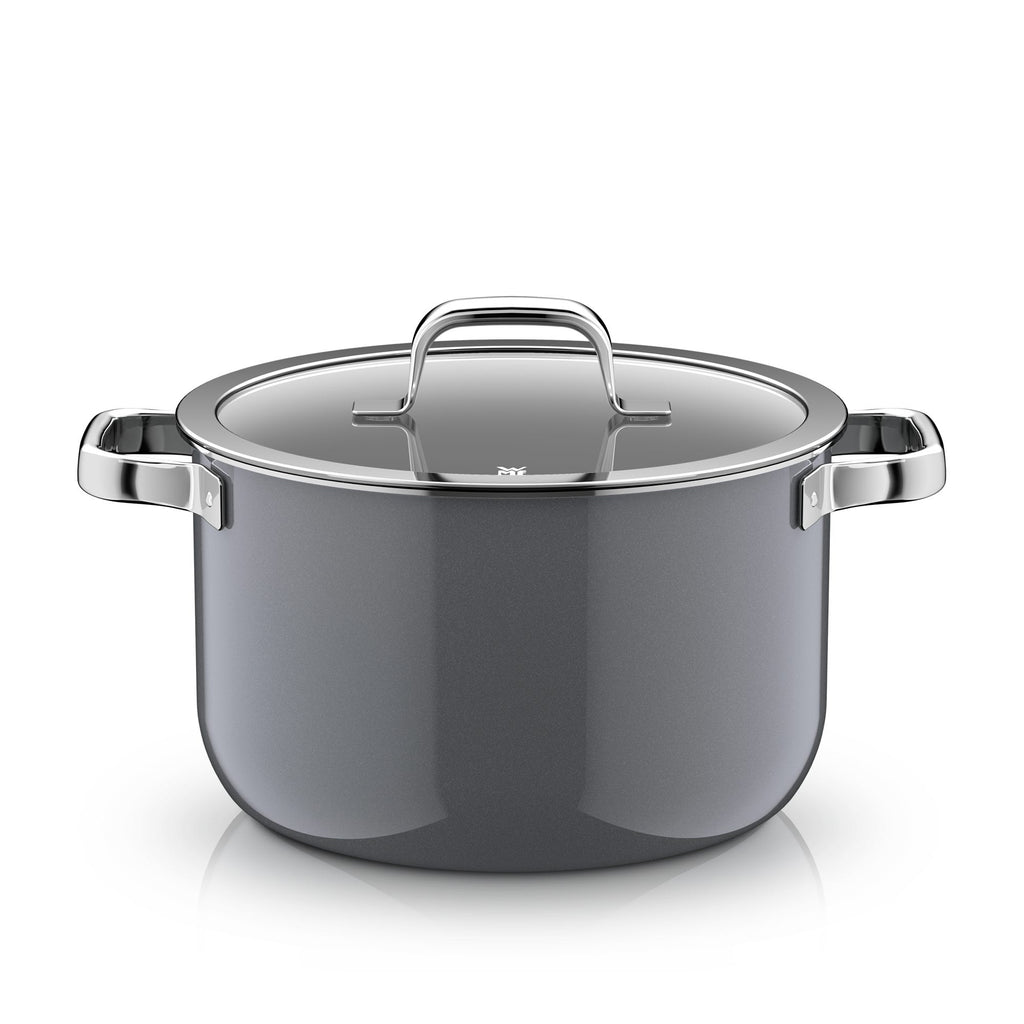 Kjele med lokk Fusiontec Mineral Pro 24 cm platinum 6,4 L - WMF forfra