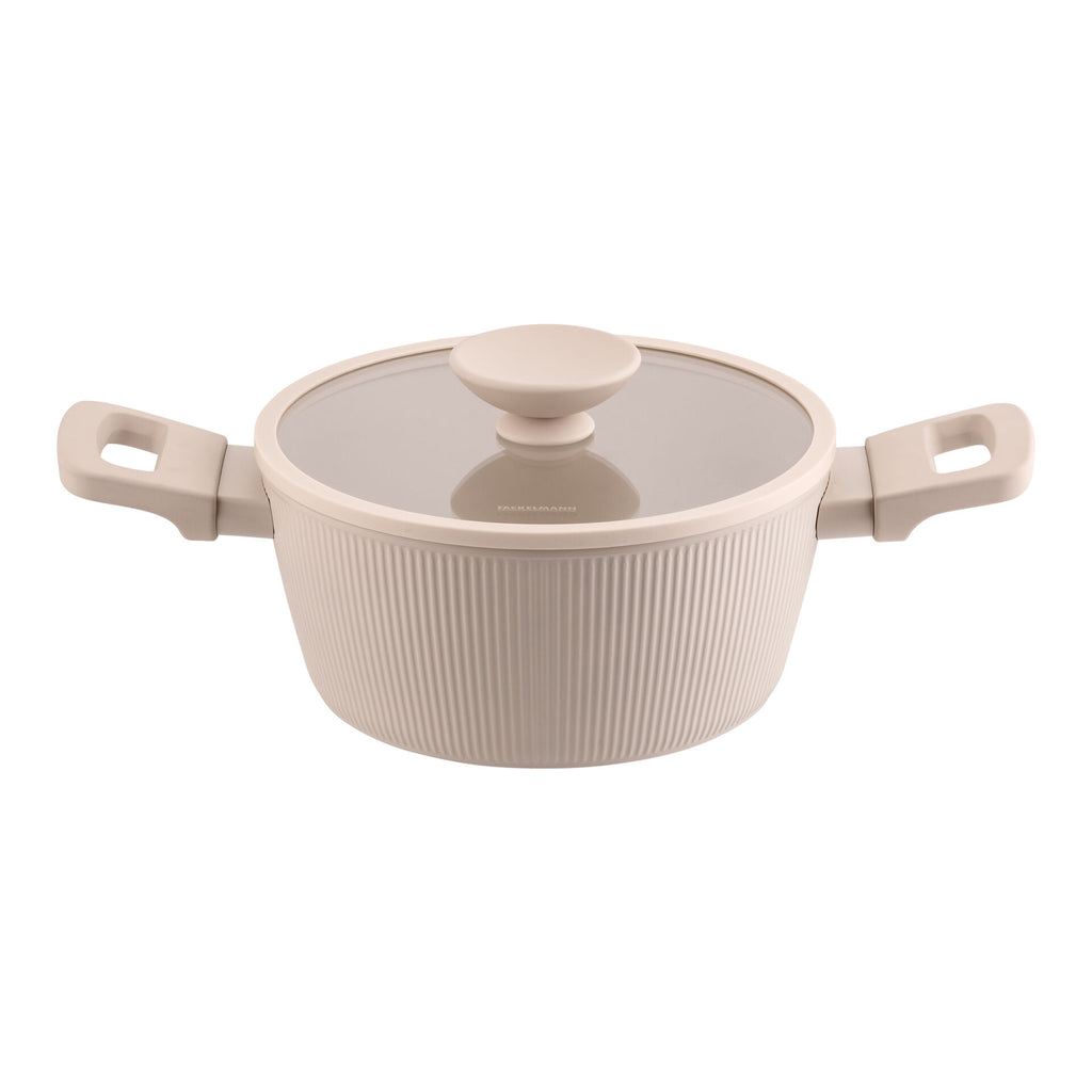 Kjele med lokk Shell resirkulert aluminium Ø20 cm 2,5 L forfra