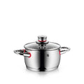 Kjele rustfritt stål 16 cm 1,9 L med glasslokk Quality One - WMF forfra