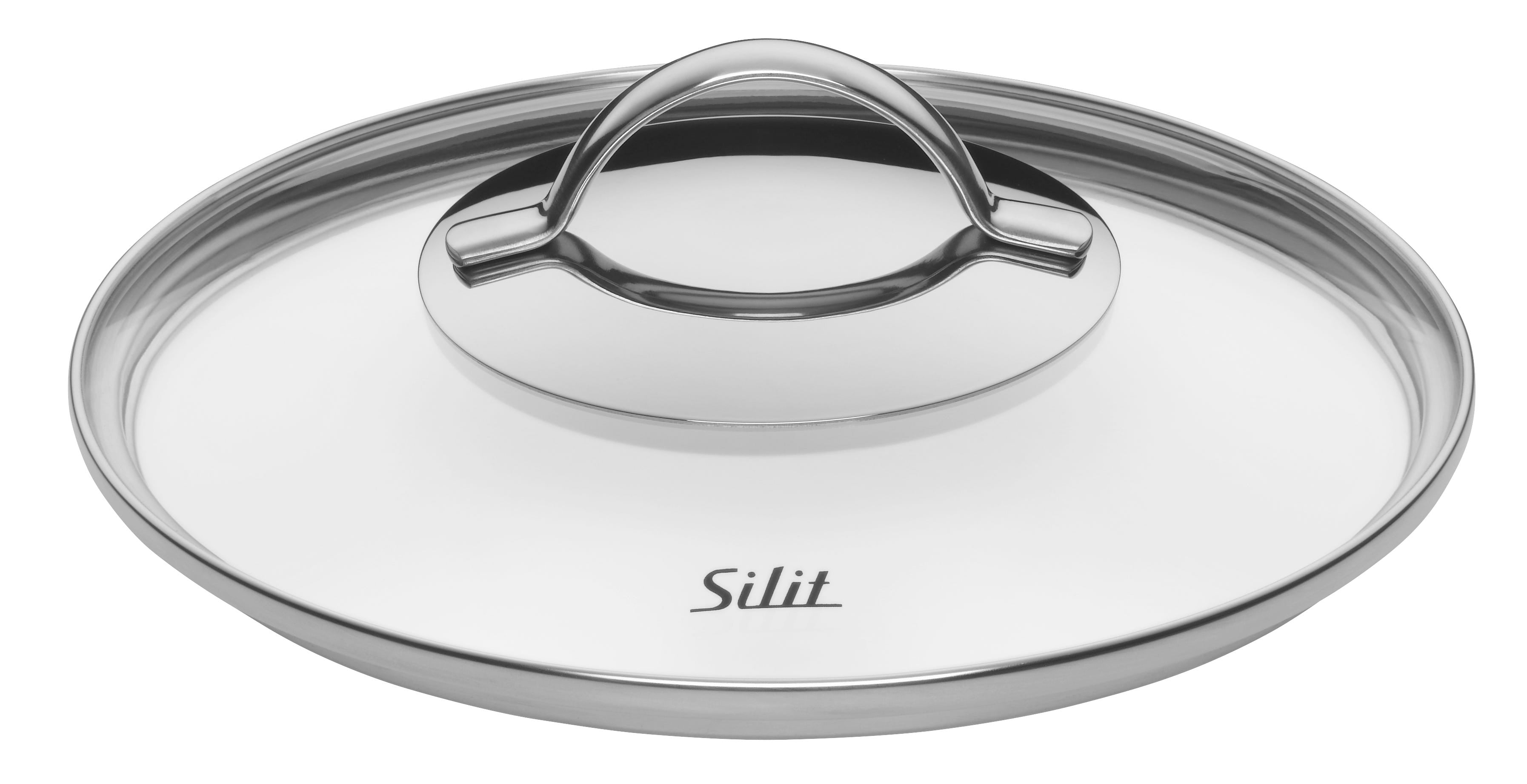 Kjele rustfritt stål 20 cm med glasslokk, induksjon montert på kokeplate