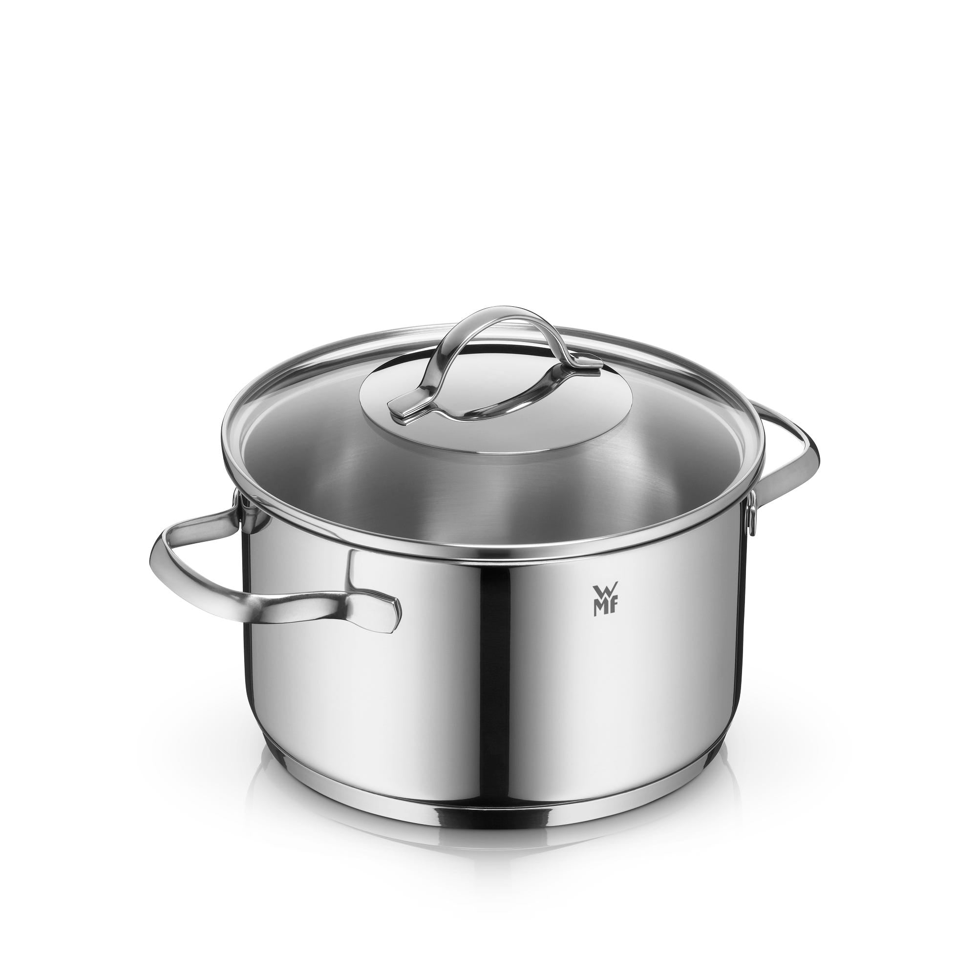 Kjele rustfritt stål 20 cm med glasslokk Provence Plus forfra