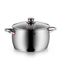Kjele rustfritt stål 24 cm 6,8 L med glasslokk Quality One - WMF forfra