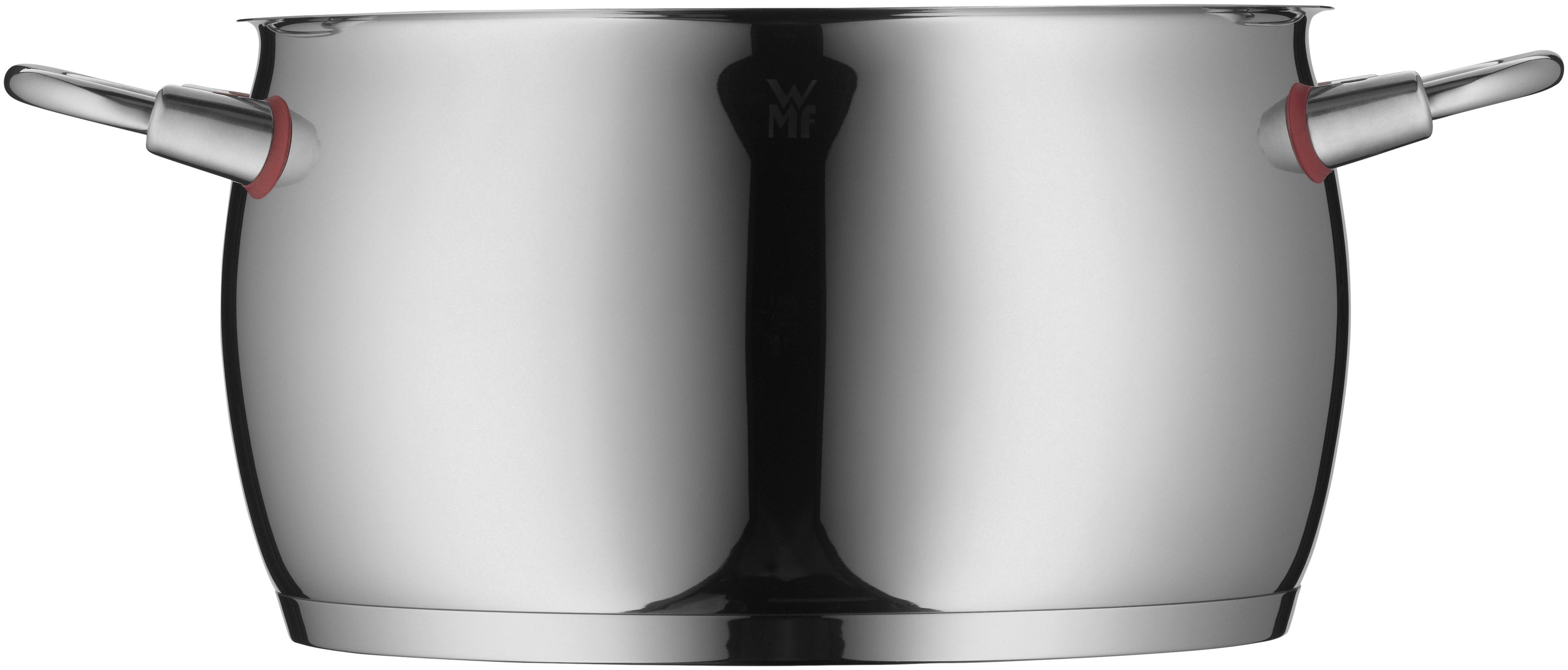 Kjele rustfritt stål 24 cm 6,8 L med glasslokk Quality One - WMF montert på kokeplate