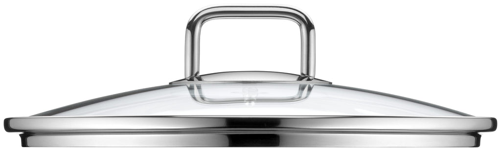 Detalj av glasslokk på Kjele rustfritt stål 24 cm med glasslokk, induksjon