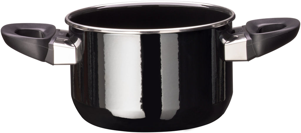 Kjele Silargan® 16 cm med glasslokk, Modesto svart 2,0 L - Silit montert på komfyr