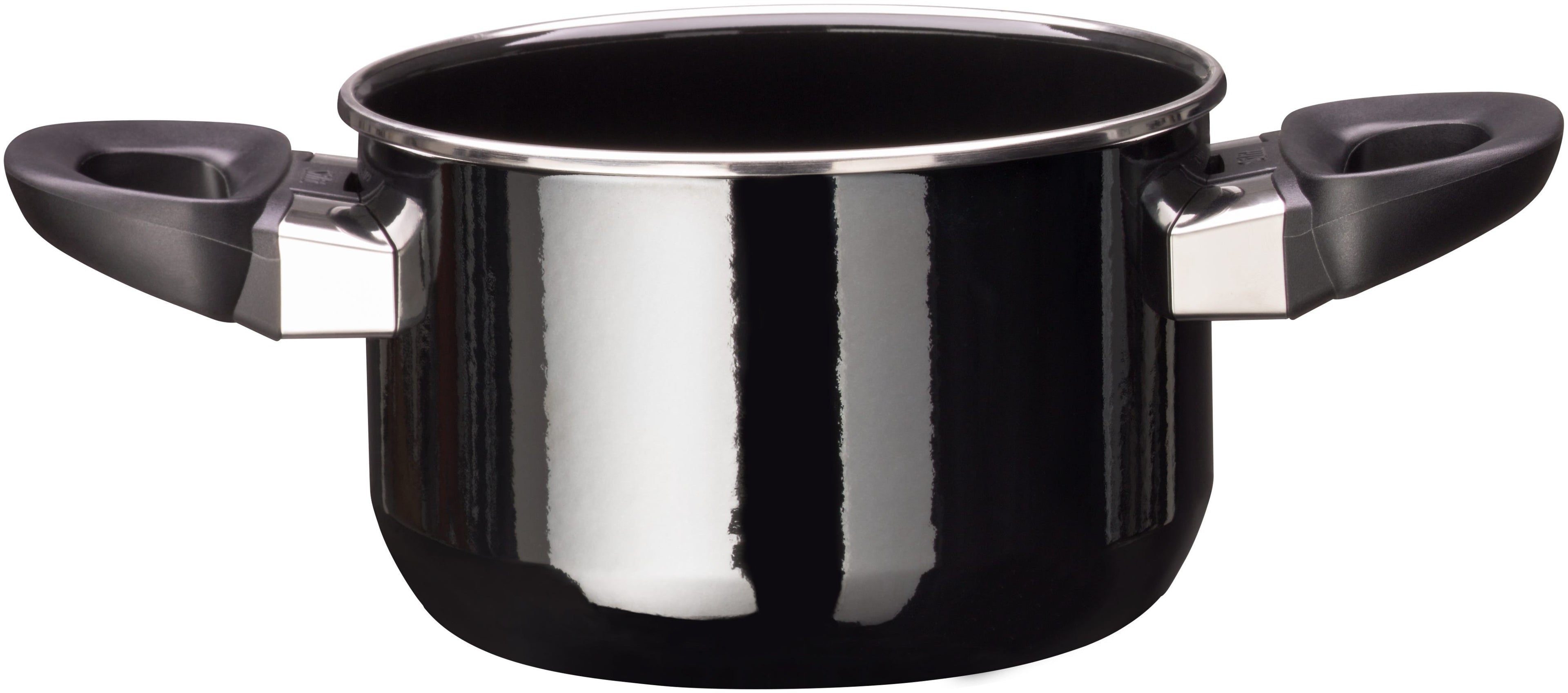 Kjele Silargan® 16 cm med glasslokk, Modesto svart 2,0 L - Silit montert på komfyr