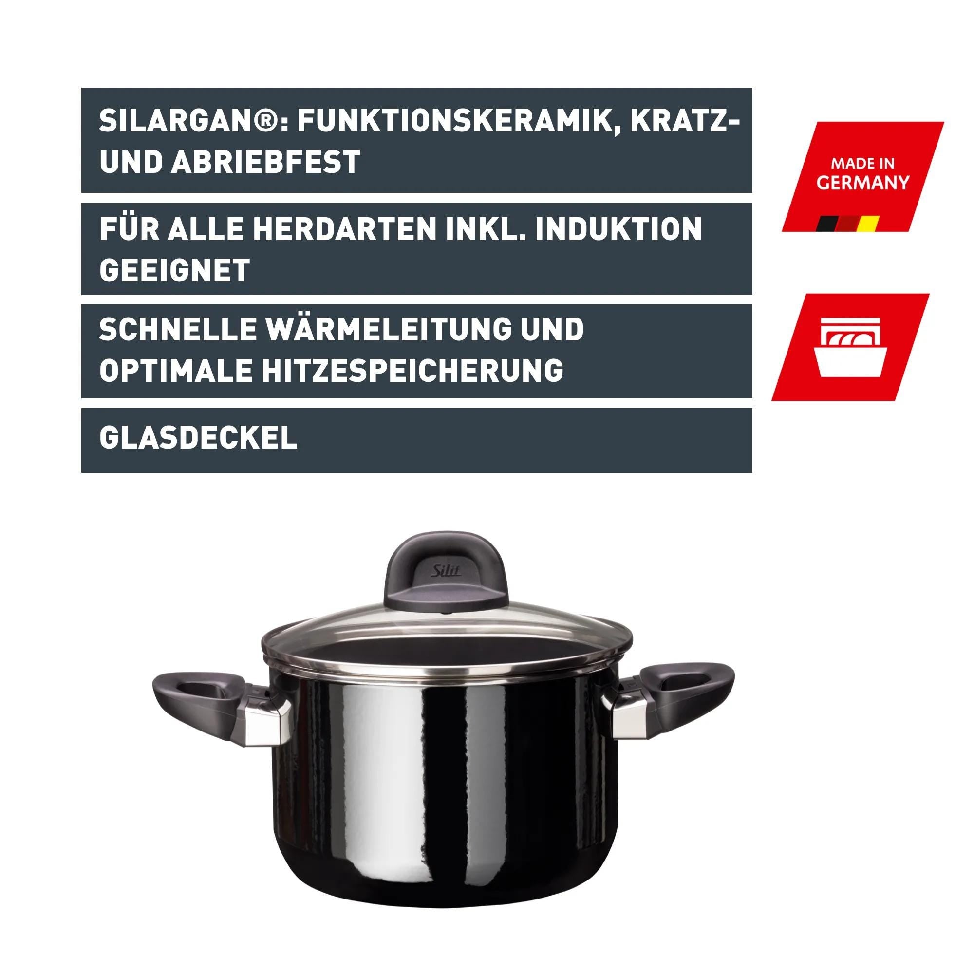 Oversikt over Kjele Silargan® 20 cm med glasslokk Modesto svart i kjøkkenmiljø