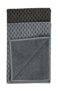 Kjøkkenhåndklær mikrofiber svart 2-delt sett - Wenko forfra