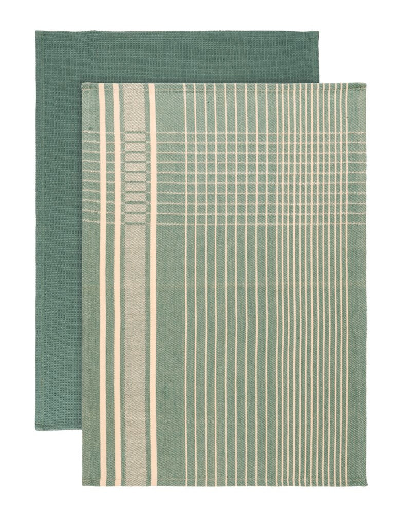 Kjøkkenhåndklær Tito bomull grønn 45x65 cm 2-delt sett bakside