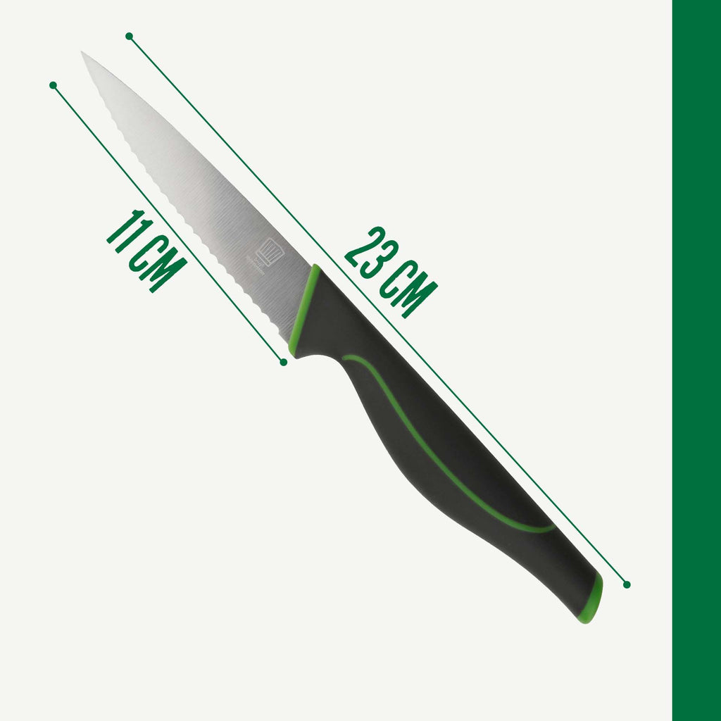 Emballasje av Kjøkkenkniv 11 cm med tagget egg rustfritt stål - Chefkoch trifft Fackelmann