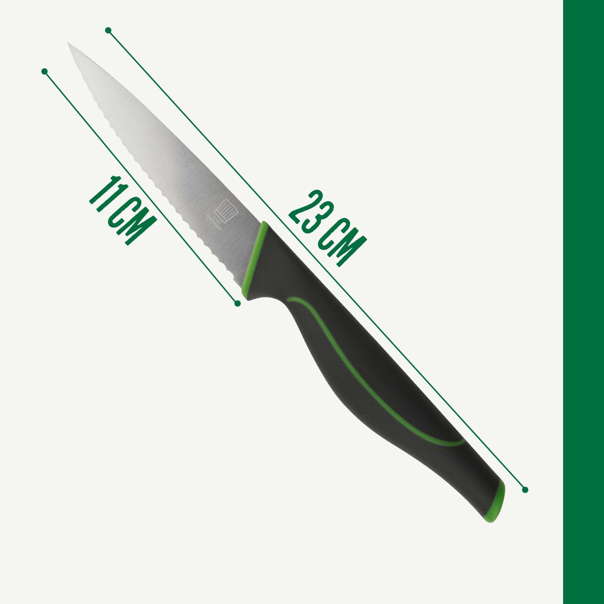 Emballasje av Kjøkkenkniv 11 cm med tagget egg rustfritt stål - Chefkoch trifft Fackelmann