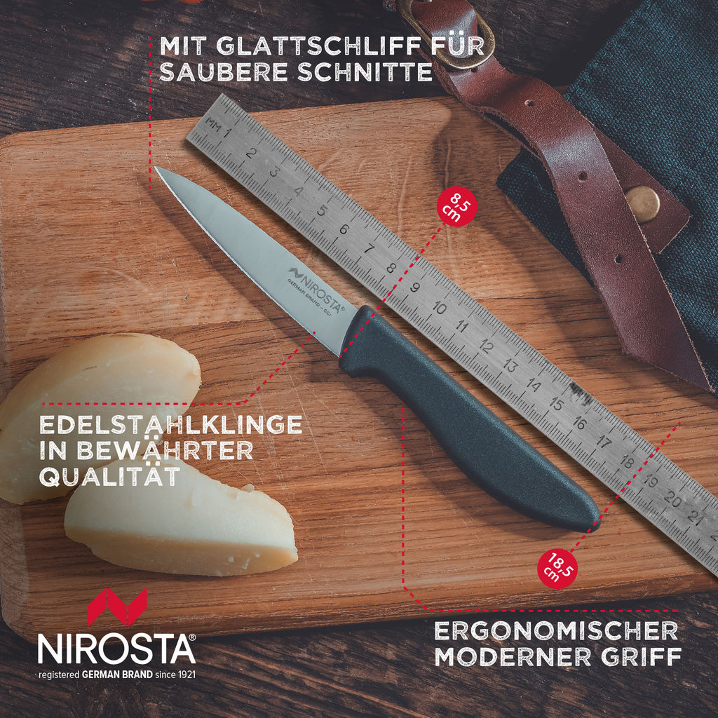 Nærbilde av håndtak på Kjøkkenkniv Original 8,5 cm rustfritt stål grå