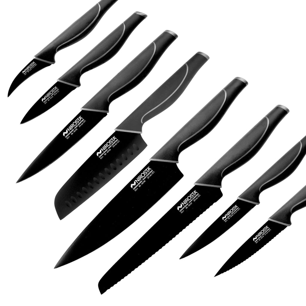 Kjøkkenkniv tagget Wave 11 cm non-stick blad - Nirosta bakside