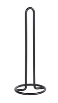 Kjøkkenrullholder svart metall Ø 12,5 cm - Wenko forfra