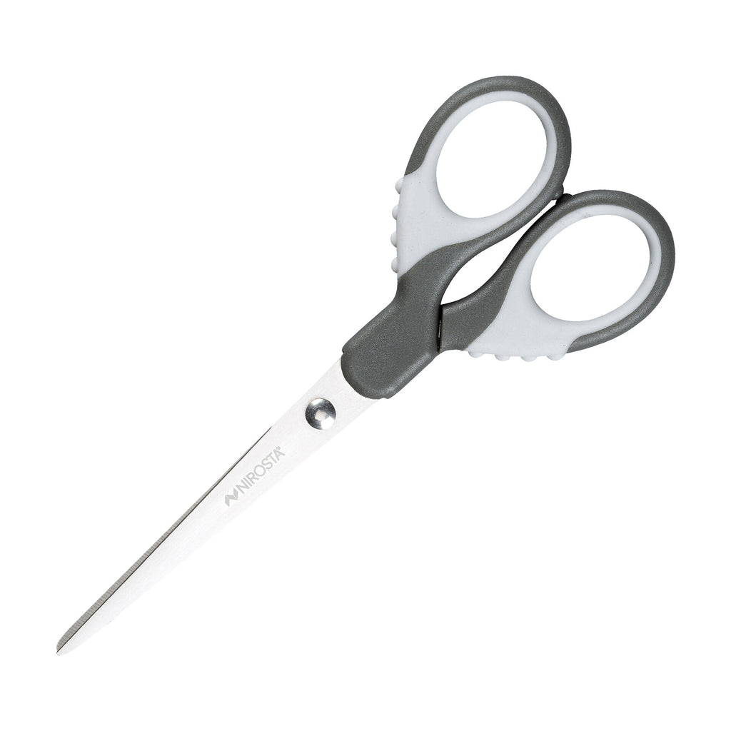 Kjøkkensaks 17 cm rustfritt stål med softgrip - Nirosta forfra