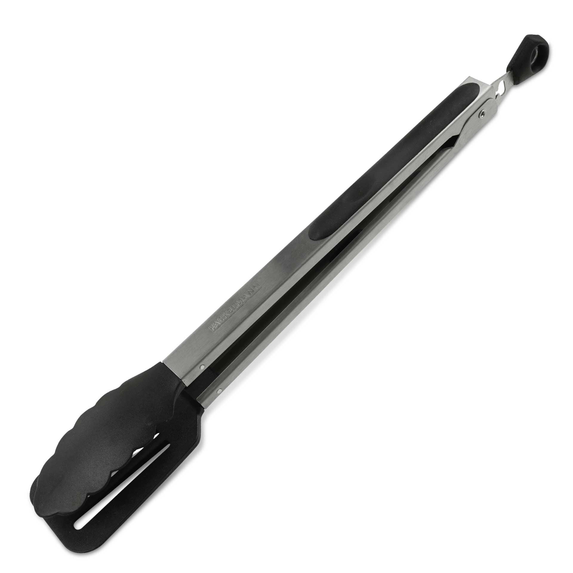 Kjøkkentang rustfritt stål 35 cm med non-stick tupper forfra