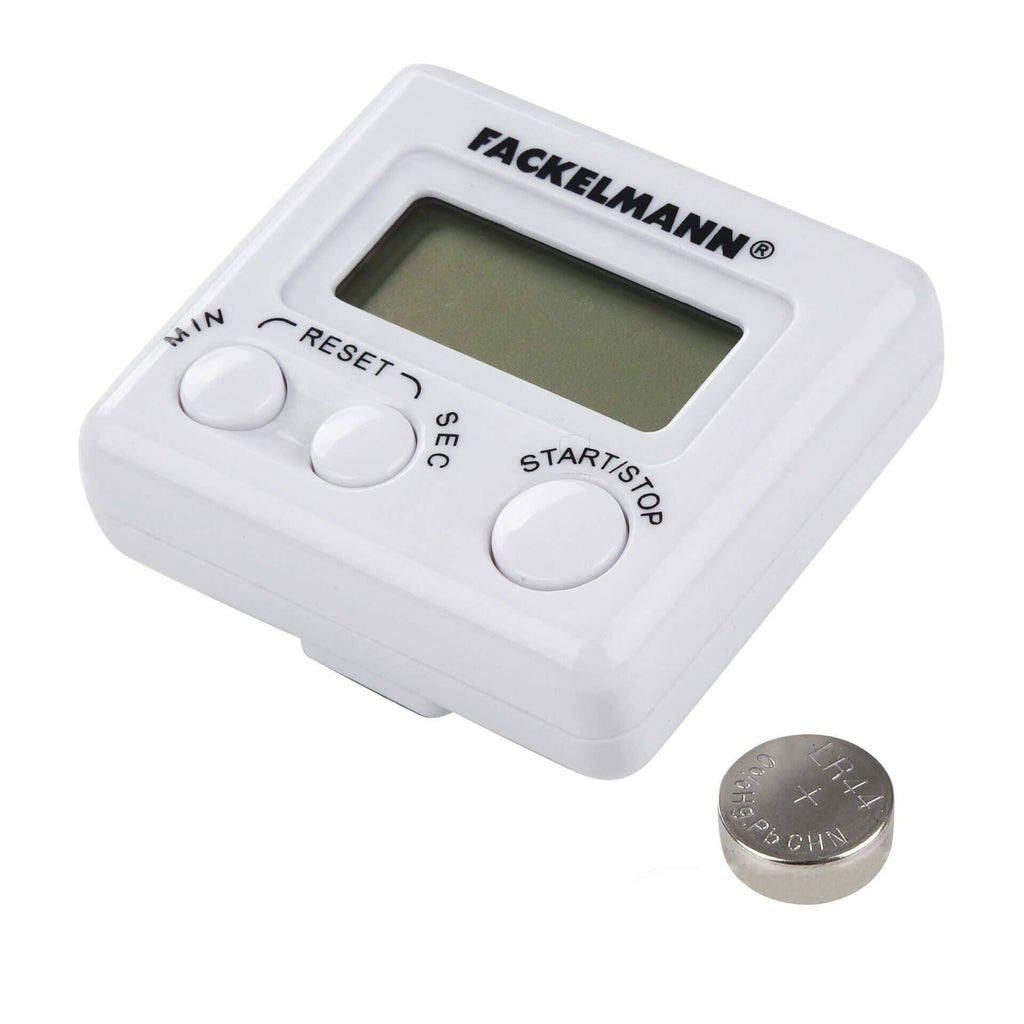Kjøkkentimer digital med LCD-skjerm magnetisk - Fackelmann bakside med magnet