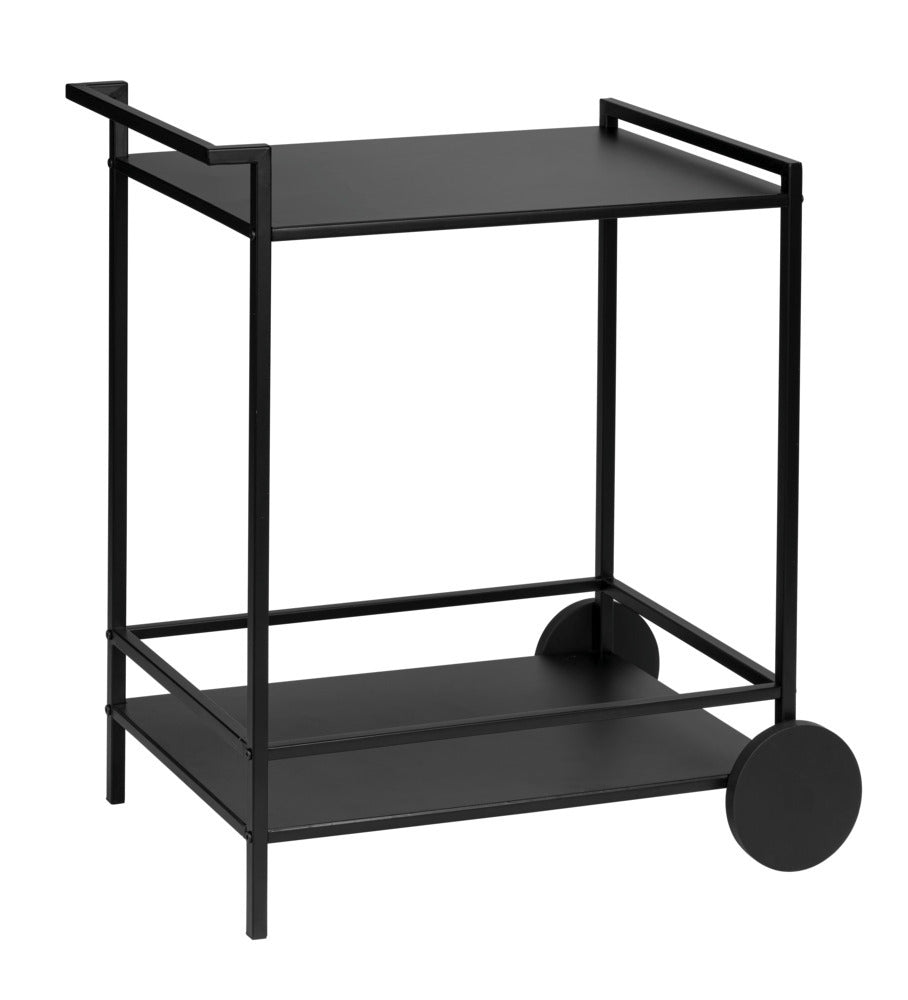 Kjokkentralle svart metall 65x77x43 cm forfra