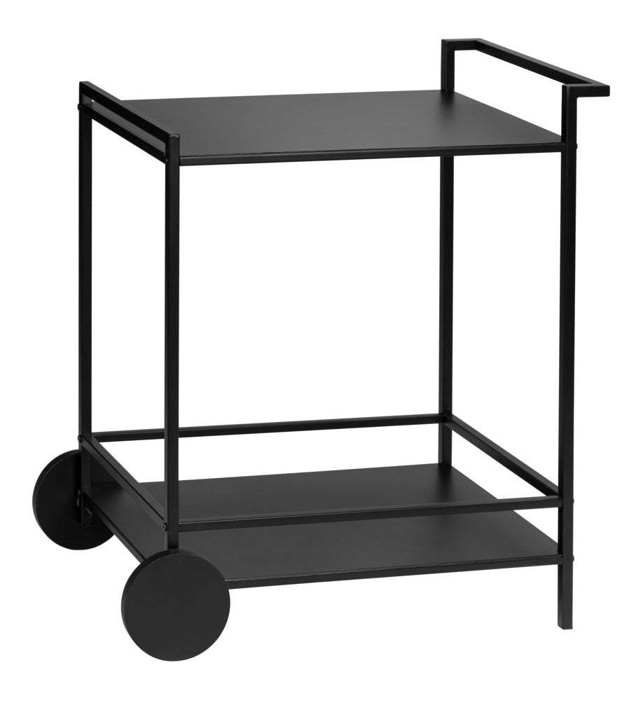 Kjokkentralle svart metall 65x77x43 cm bakside