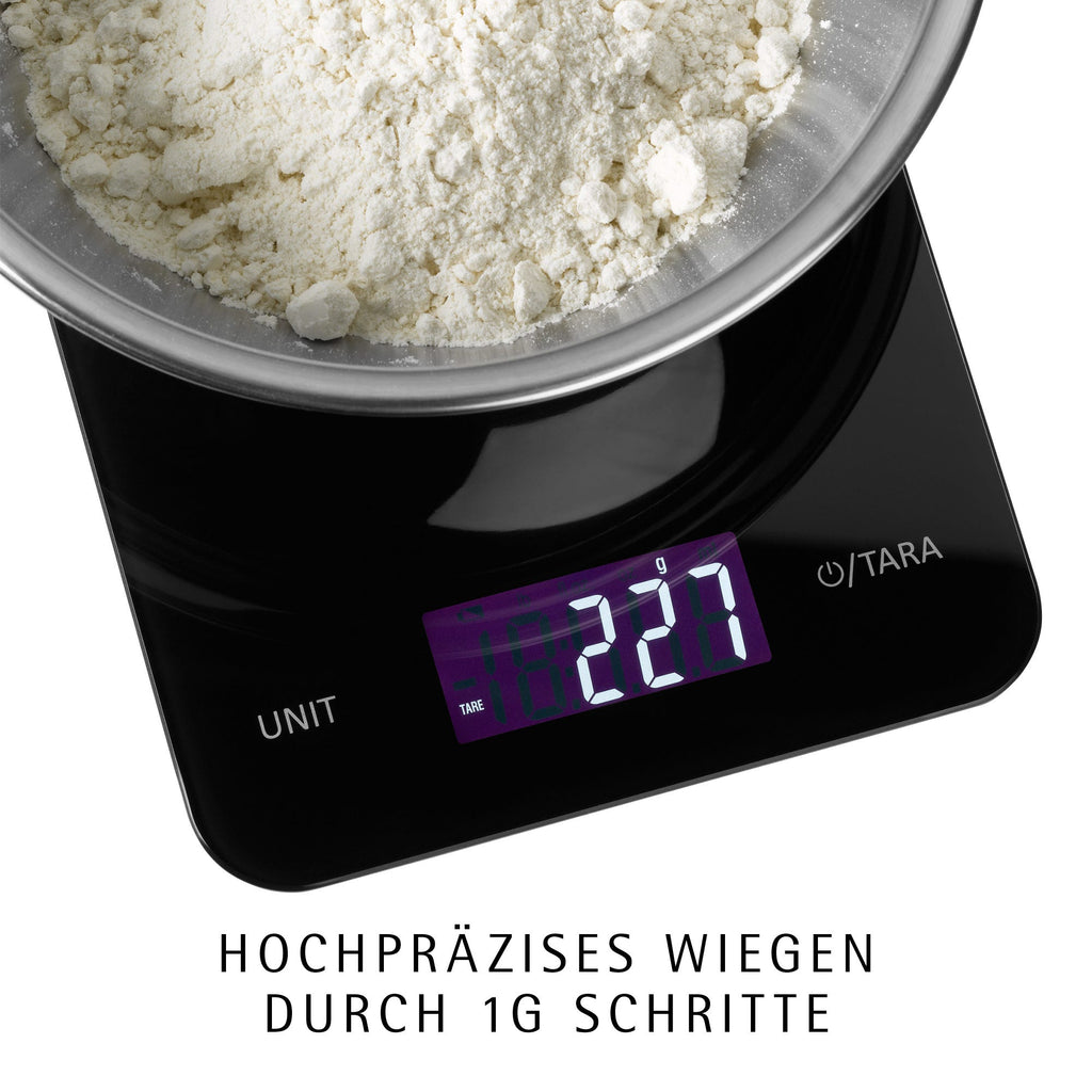 Kjøkkenvekt digital svart 23 x 15 cm 5 kg - WMF nærbilde av knapper