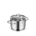 Kjele med glasslokk rustfritt stål 16 cm Provence Plus - WMF forfra