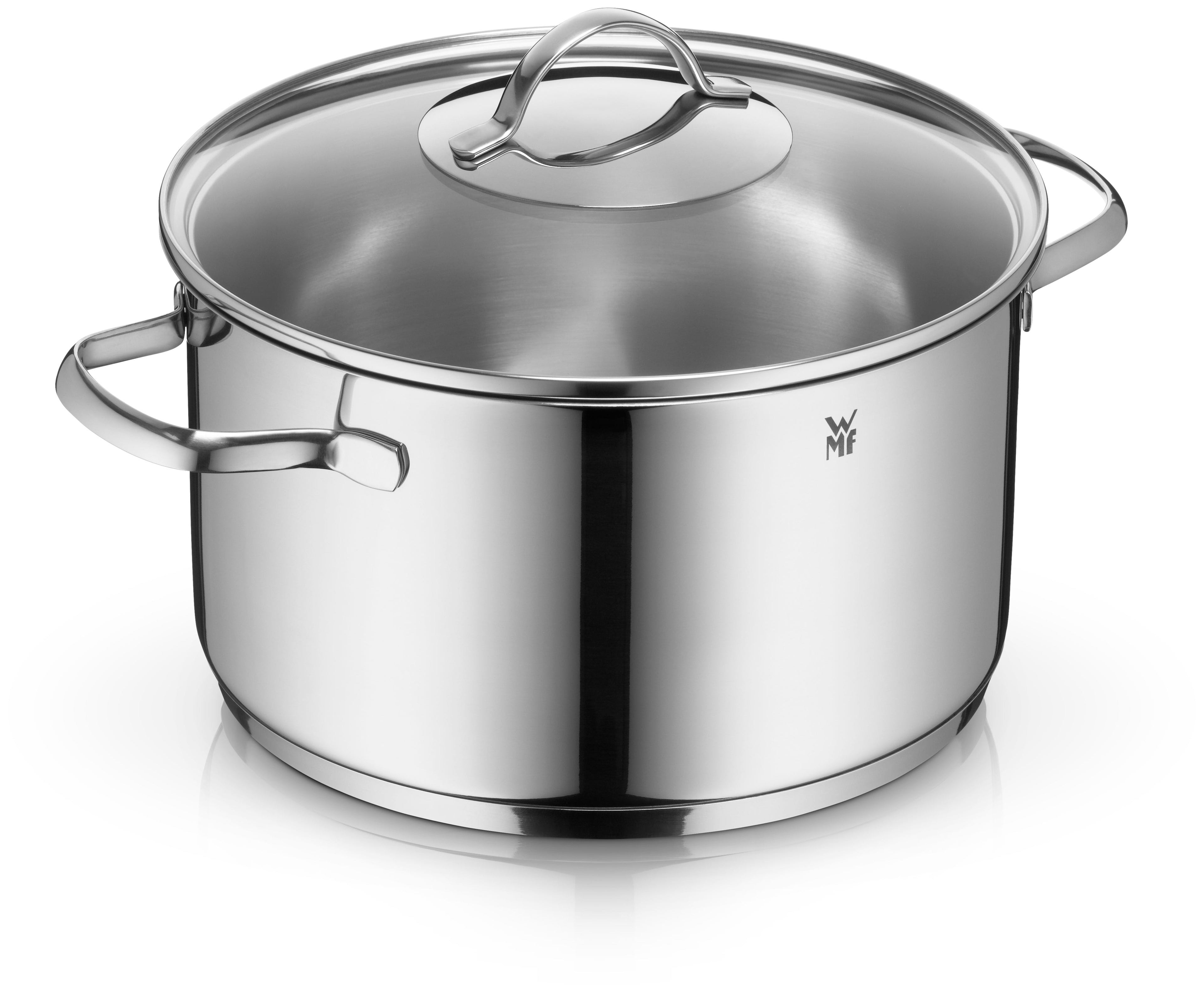 Kjele med glasslokk rustfritt stål 16 cm Provence Plus - WMF med innhold