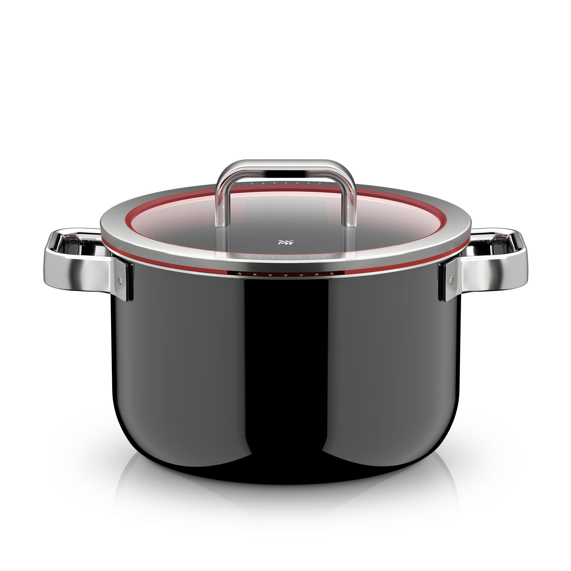 Kjele med lokk Fusiontec Function Pro 24 cm svart forfra