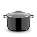 Kjele med lokk Fusiontec Mineral Pro 24 cm black - WMF forfra