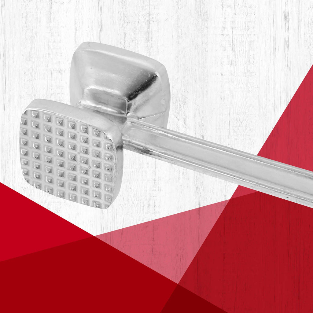 Kjøtthammer aluminium 22 cm - Fackelmann detalj av knopper