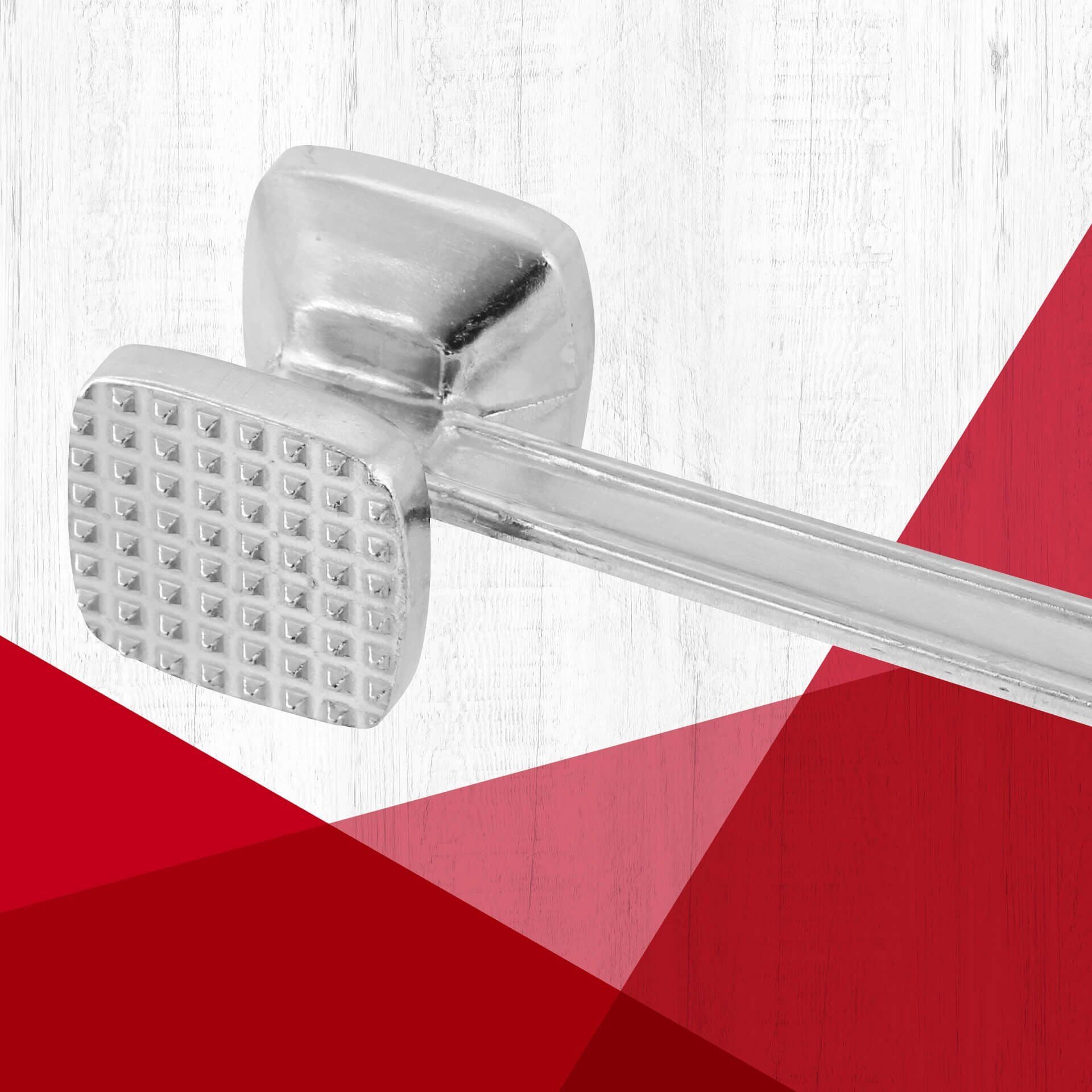 Kjøtthammer aluminium 22 cm - Fackelmann detalj av knopper