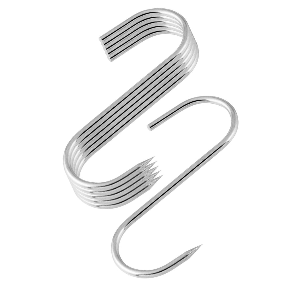 Kjøttkrok rustfritt stål 12 cm S-form - FMprofessional forfra