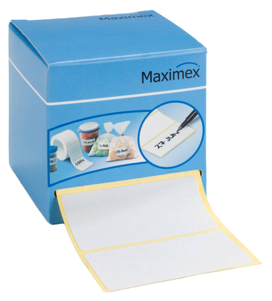 Klebeetiketter 500 stk med dispenser for kjøkken bakside