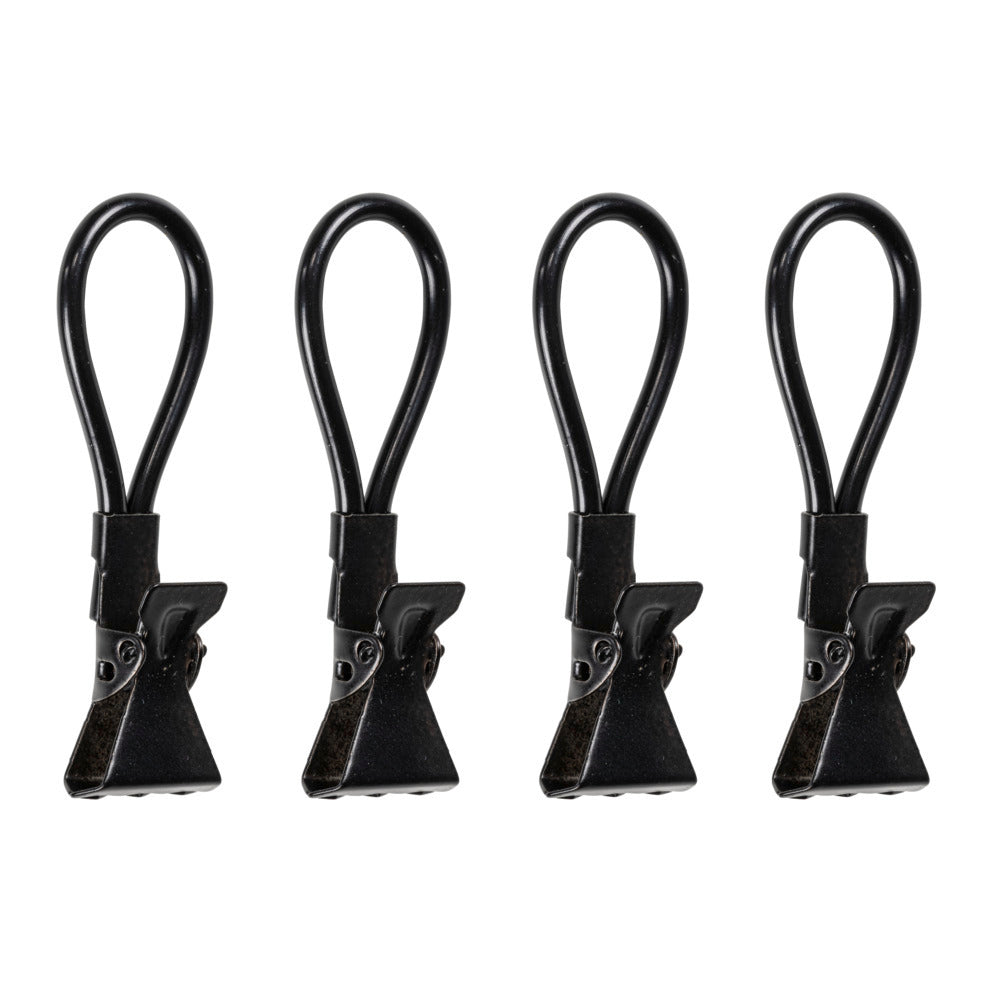 Klemmekroker metall svart 4-delt sett - WENKO forfra