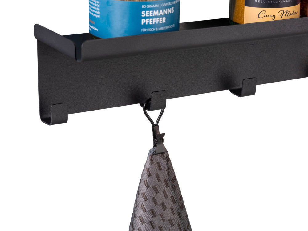 Klemmekroker metall svart 4-delt sett - WENKO detalj