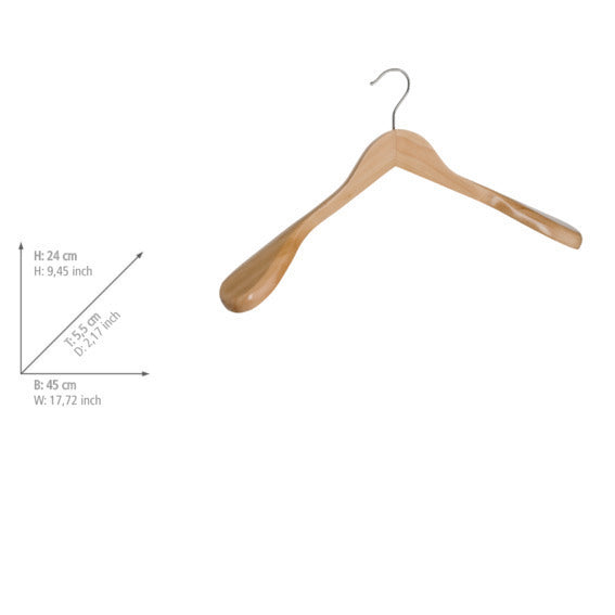 Kleshengar tre FSC-sertifisert 45 cm bred skulder detalj