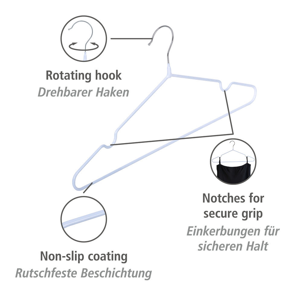 Kleshengere metall hvit 20-delt sett sklisikker - Wenko detalj