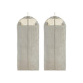 Klesposer 180 x 60 cm 2-delt sett pustende vlies taupe forfra