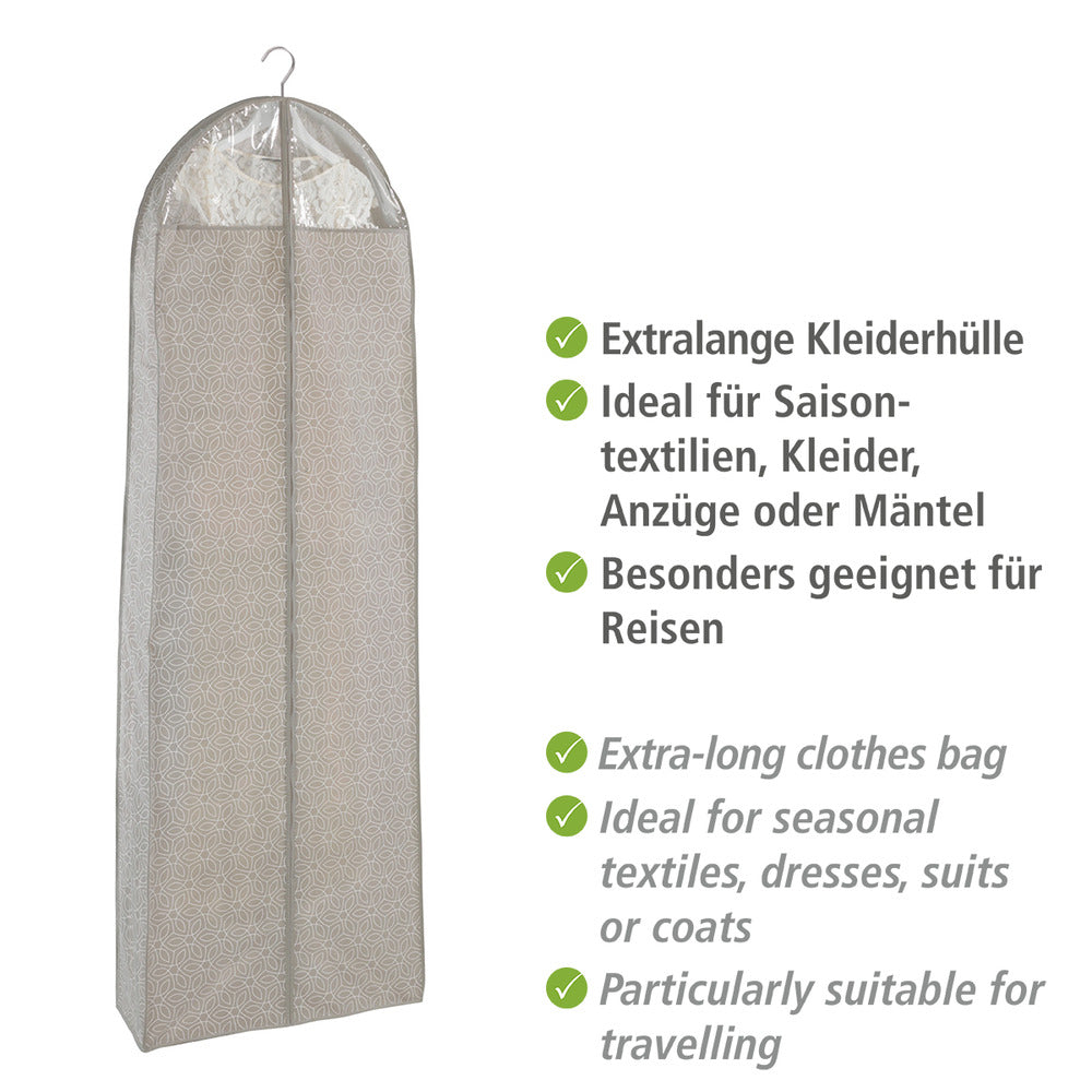 Klesposer 180 x 60 cm 2-delt sett pustende vlies taupe nærbilde
