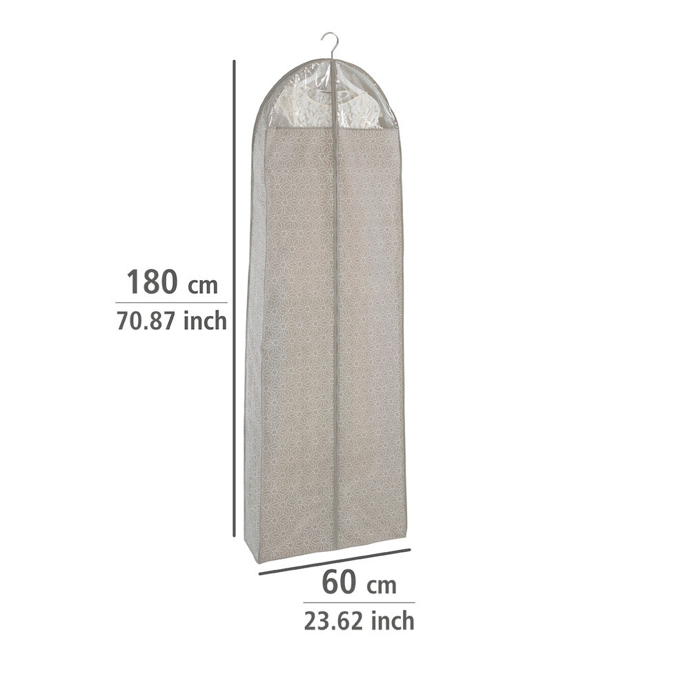 Klesposer 180 x 60 cm 2-delt sett pustende vlies taupe side