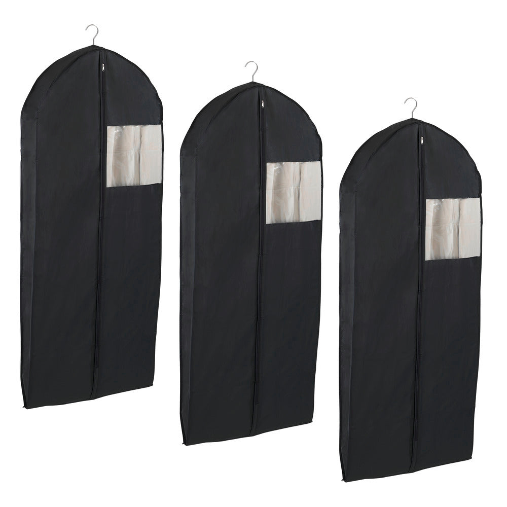 Klesposer 3-delt sett svart 135x60x12 cm - Wenko forfra