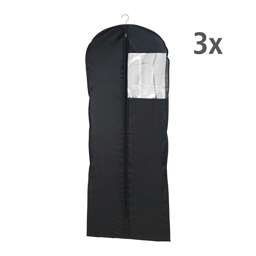 Klesposer svart 60 x 150 cm 3-delt sett vaskbare front