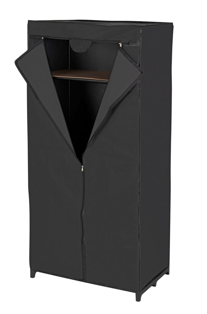 Nærbilde av metallramme på Klesstativ Deep Black med hylle, metallramme, svart