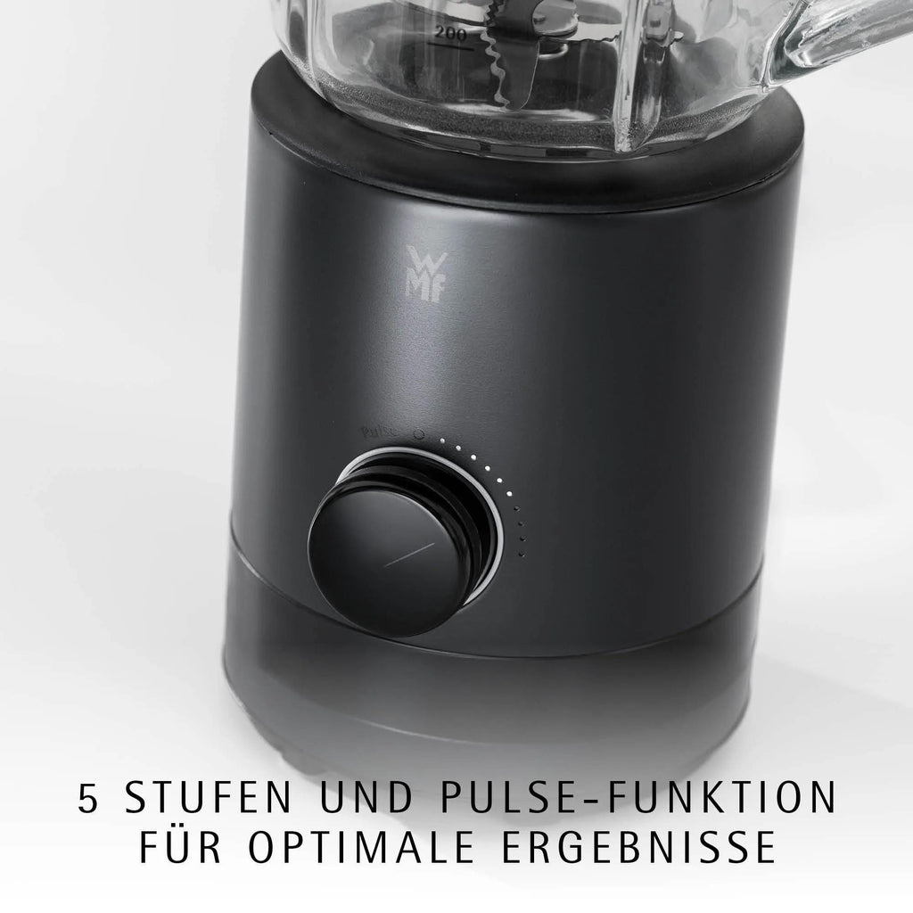 Knivblad med 6 fløyer Standmikser 0,8 L glass 400W svart WMF