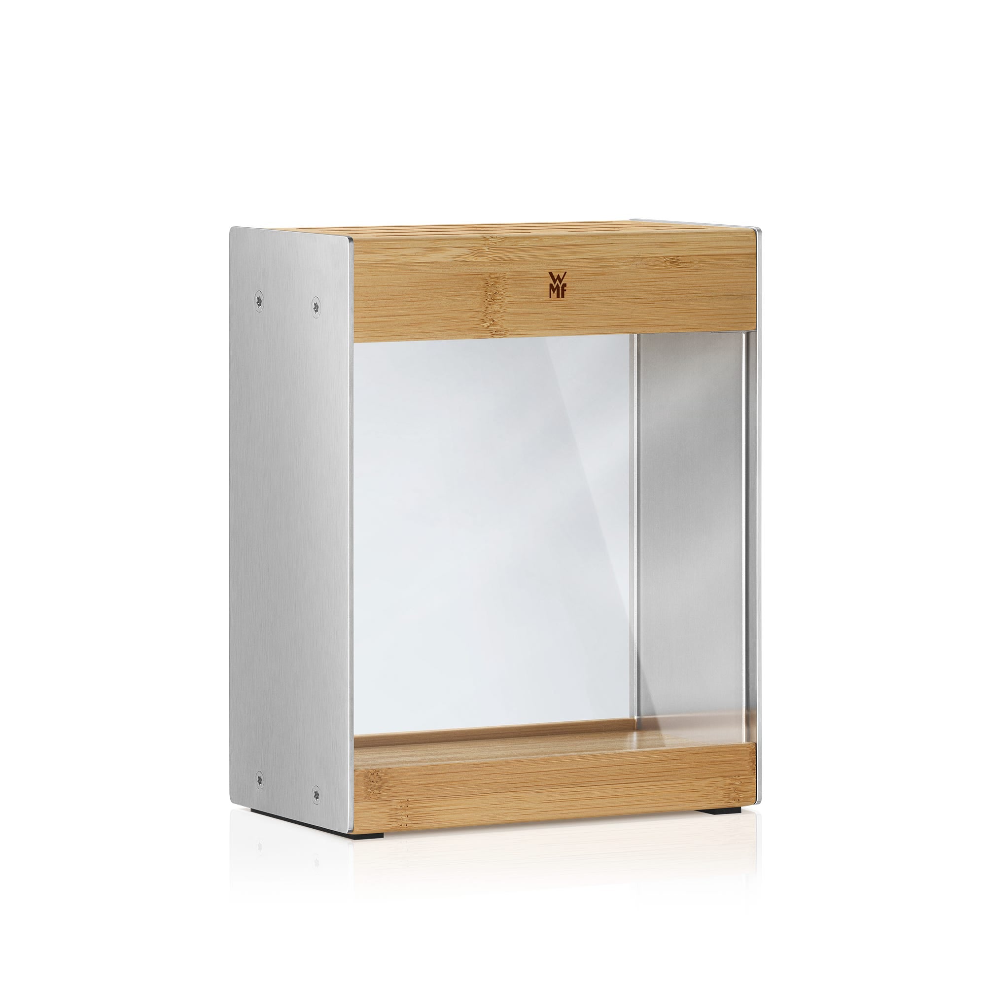 Knivblokk transparent for opptil 9 kniver - WMF forfra