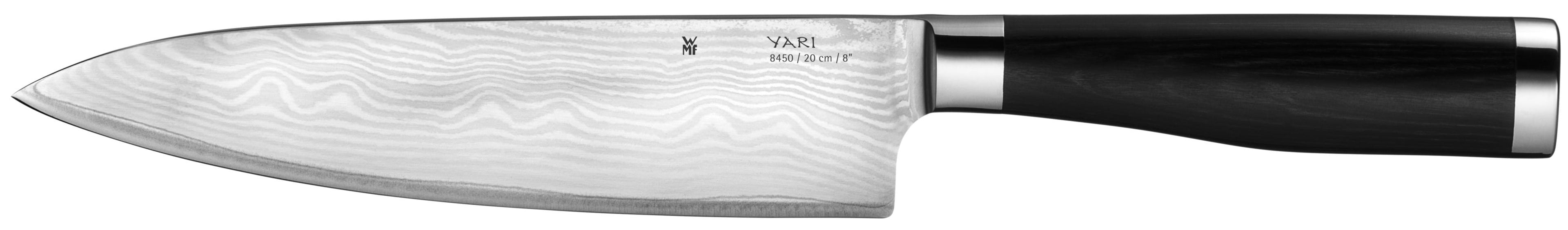 Knivset 3-delt damaskusstål med trehåndtak 20/15/10 cm - WMF Yari bakside