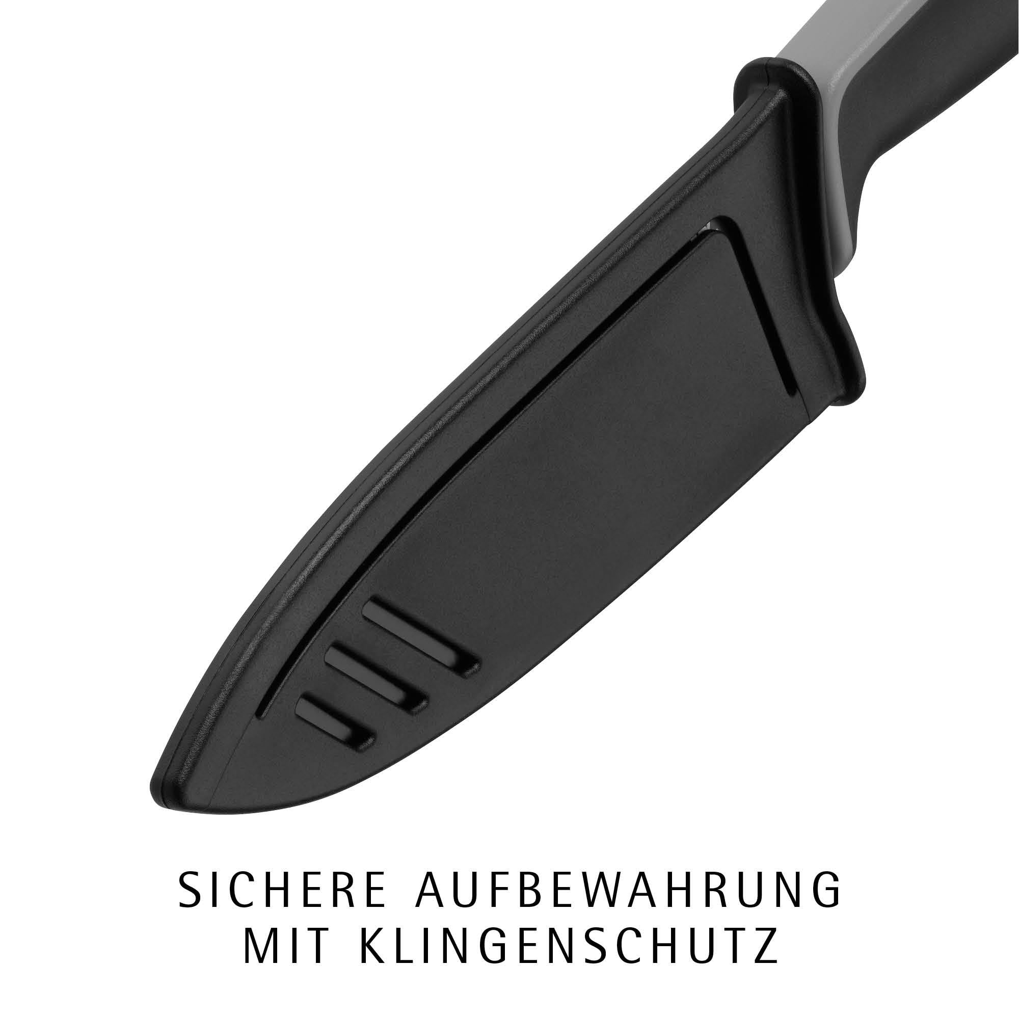 Knivsett 2-delt Touch svart med kokkekniv og universalkniv - WMF med beskyttelsesdeksler