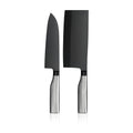 Knivsett 2-delt Ultimate Black santokukniv og kokkekniv 18,5 cm forfra