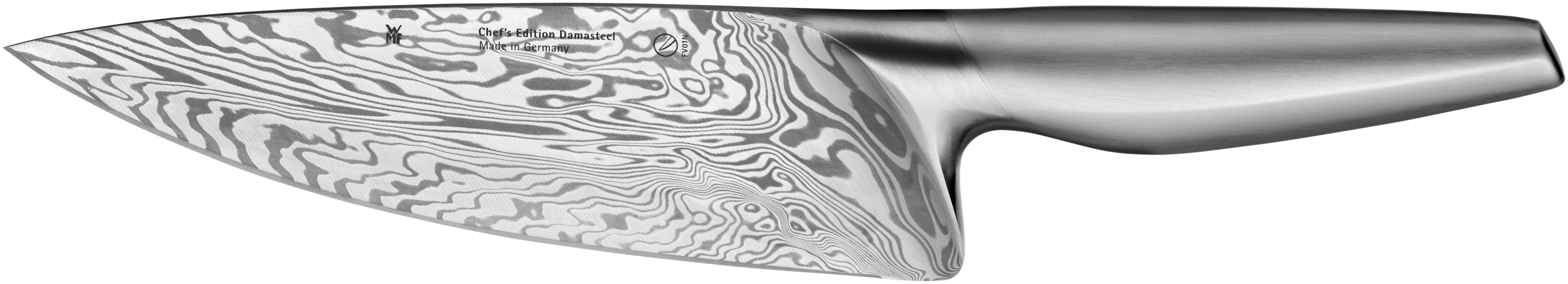 Knivsett 3-delt Damasteel Chef's Edition rustfritt stål montert på skjærebrett